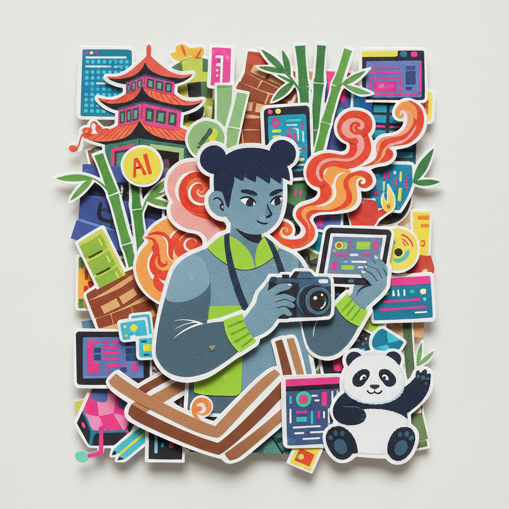 Paper-cut Chengdu creator poster