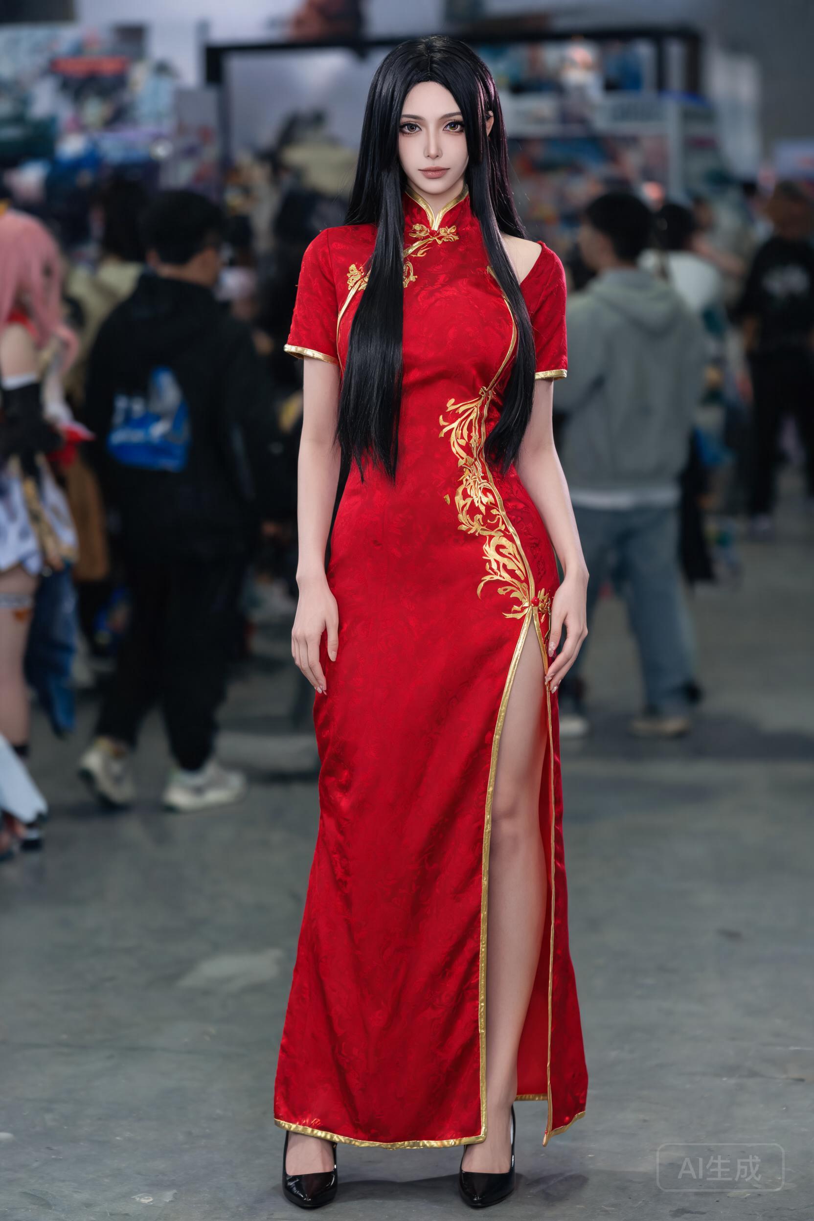 Hyper-realistic editorial cosplay portrait, adult ...