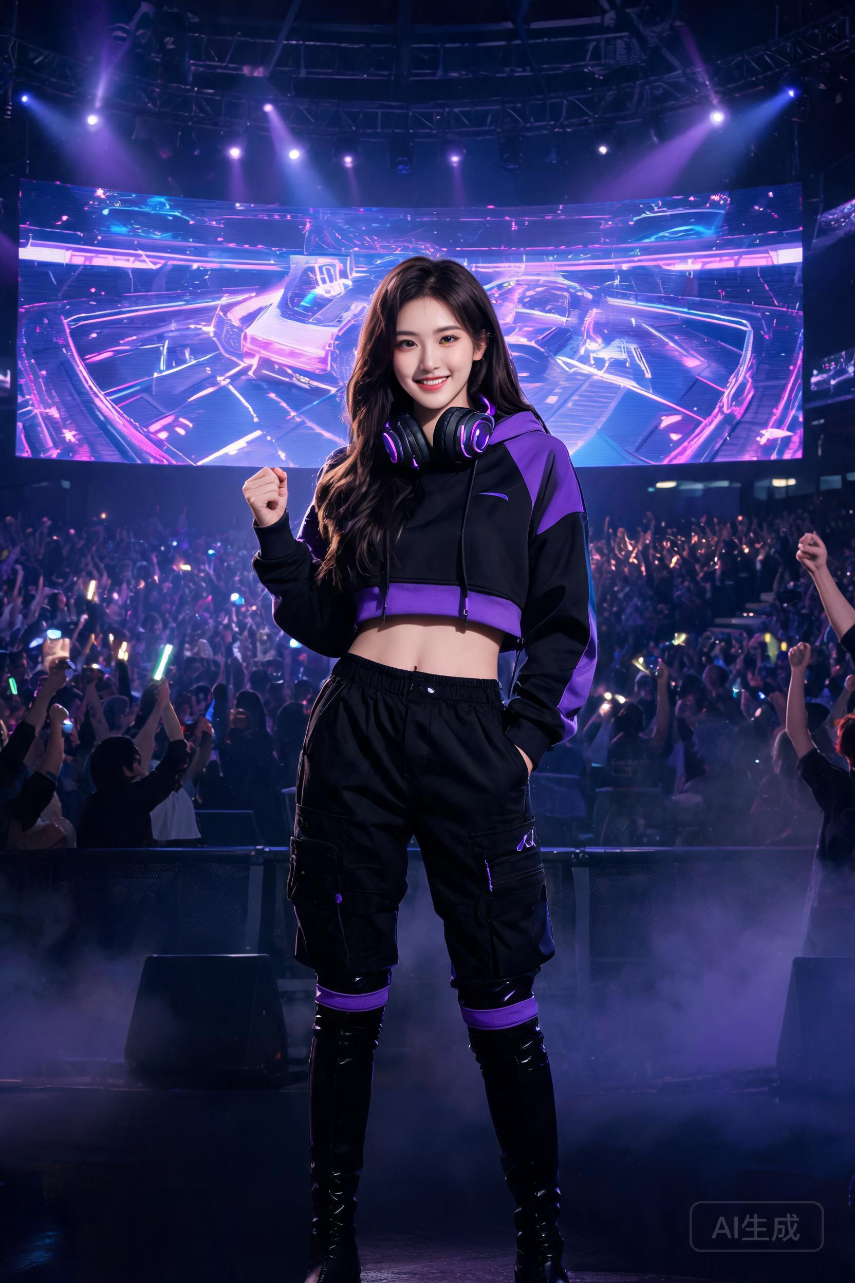 A dazzling esports championship stage poster featu...
