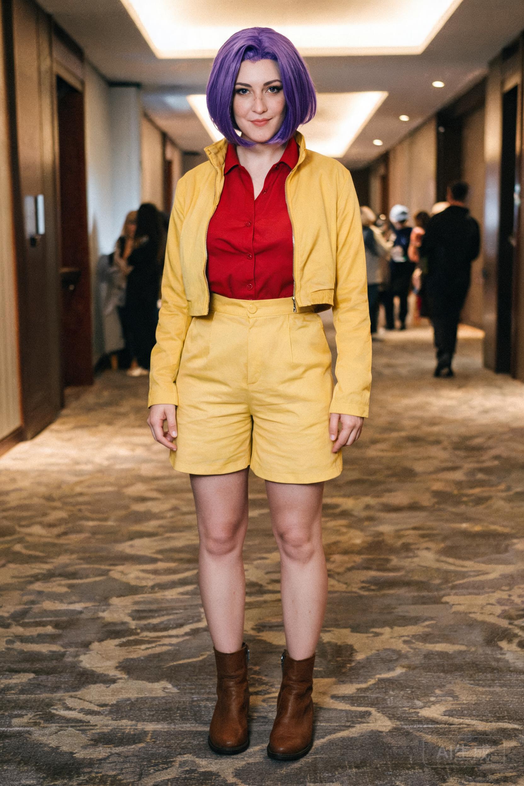 Ultra-realistic retro anime cosplay photoshoot, ad...