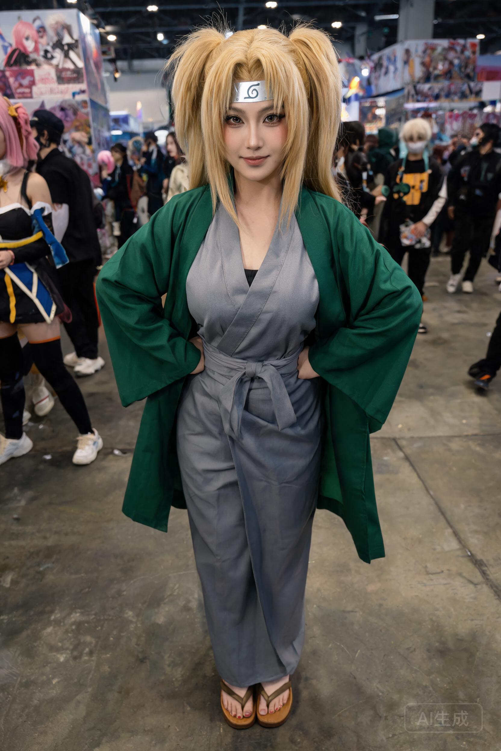 Hyper-realistic professional cosplayer portrait, a...