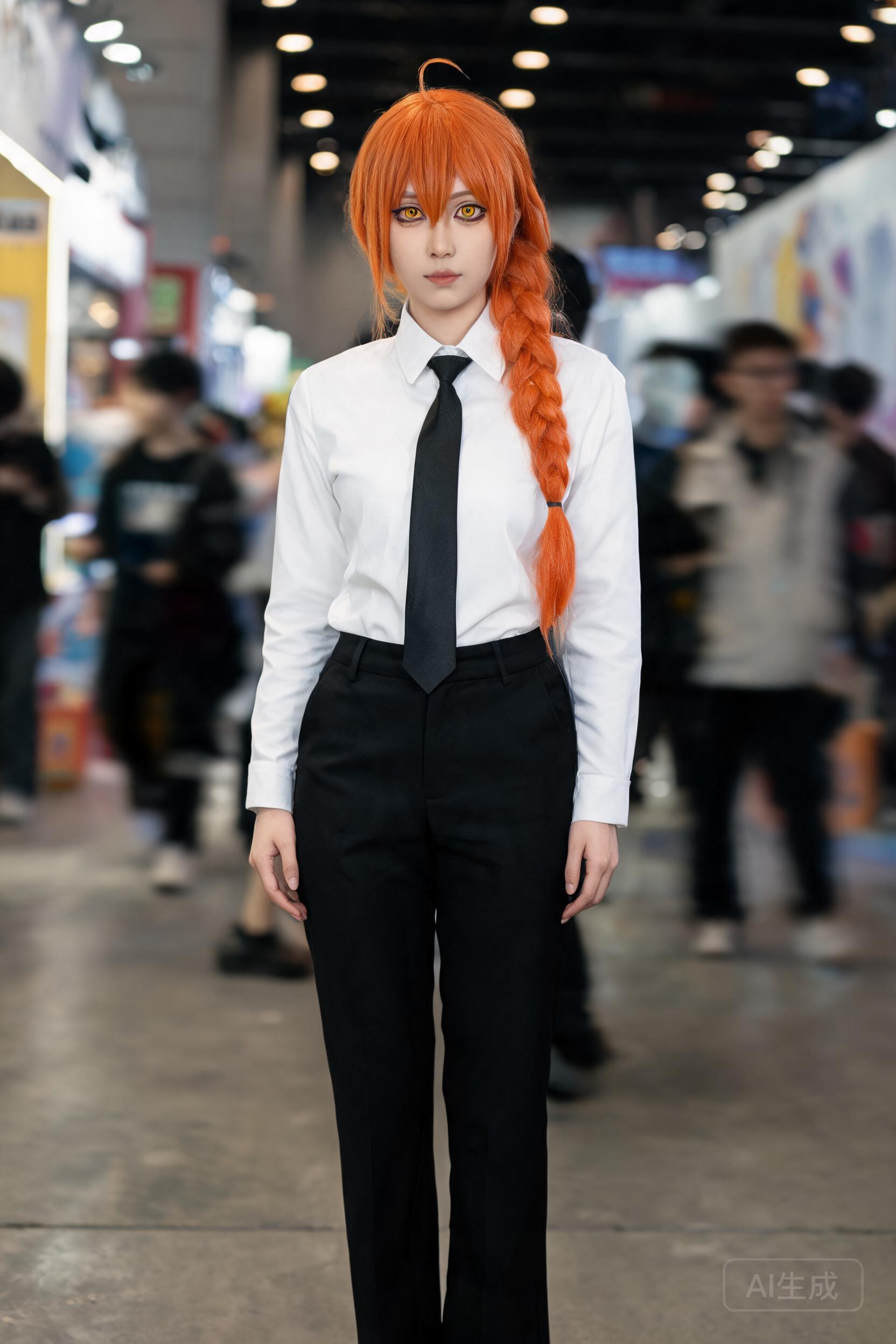 Ultra-realistic convention cosplay portrait, adult...