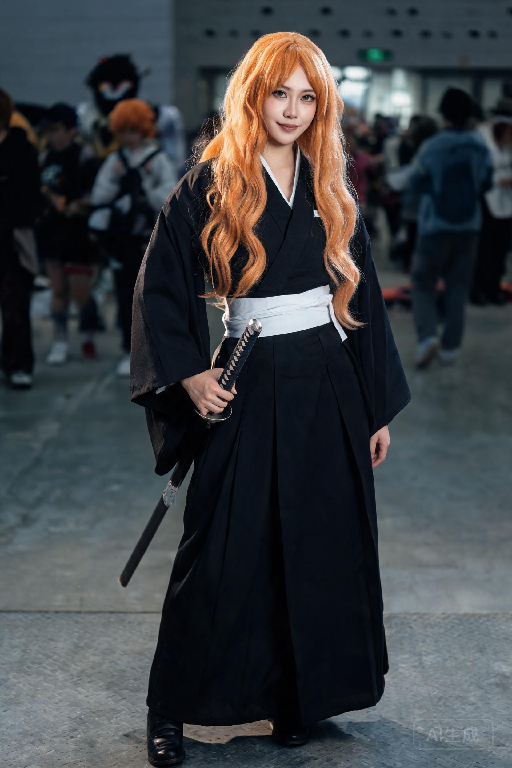 Ultra-realistic cosplay photography, adult woman a...